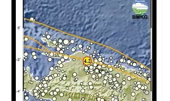 Gempa Terkini M4,2 Guncang Mamberamo Tengah Papua