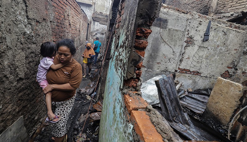 Kondisi Ratusan Rumah Warga Mampang Prapatan Pascakebakaran - Bagian 1