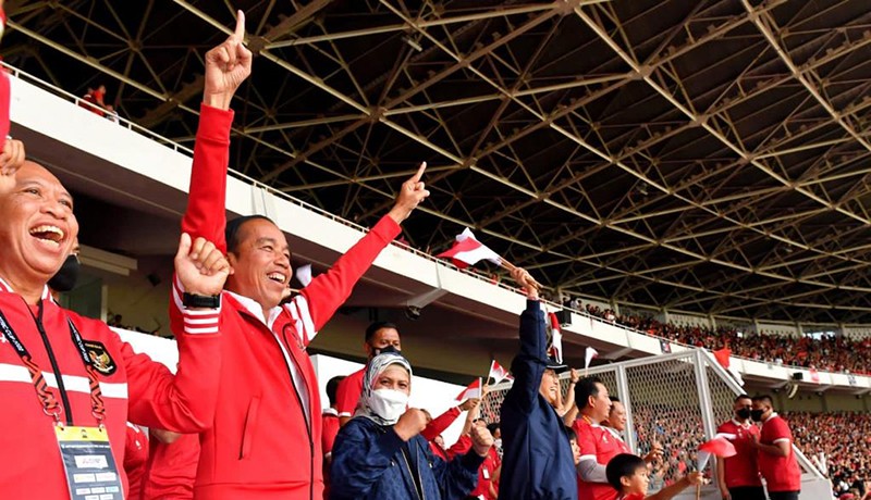 Ekspresi Presiden Jokowi Berteriak saat Marc Klok Ciptakan Gol - Bagian 1