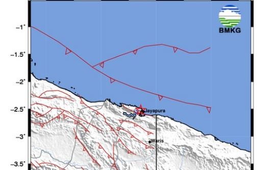 Gempa Terkini M3,1 Guncang Jayapura, Pusat Getaran di Darat