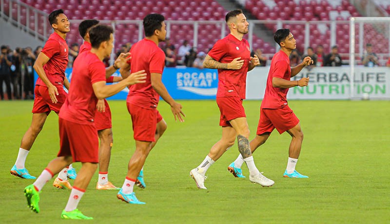 Latihan Akhir Timnas Indonesia Hadapi Vietnam di Semifinal Piala AFF - Bagian 1