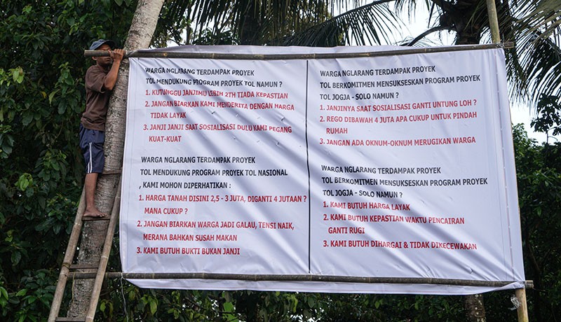 Warga Tuntut Kejelasan Ganti Untung Proyek Tol Yogyakarta-Solo - Bagian 1