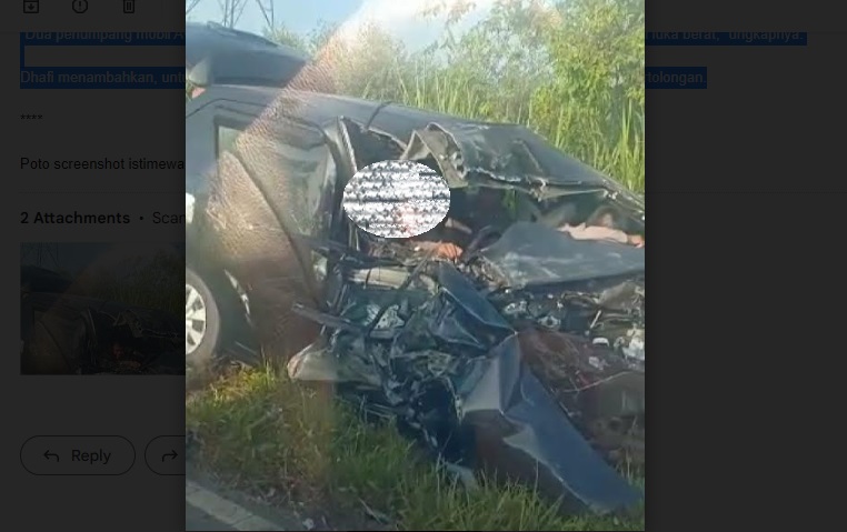 Kecelakaan Maut di Jambi, Minibus Tabrak Truk Kelapa Sawit, 4 Orang Terluka Sopir Terjepit