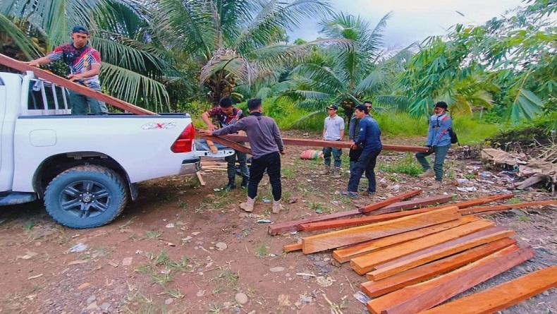 Dishut Kalsel Temukan Pembalakan Liar di 4 Lokasi, Ada Puluhan Balok Kayu Ditinggalkan