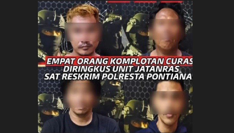 Komplotan Rampok Bersenjata Tajam di Pontianak Dibekuk!