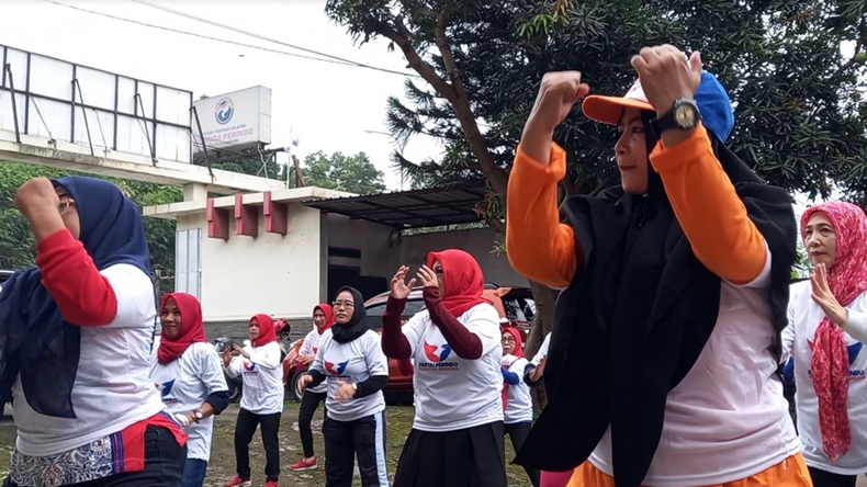 Peduli Kesehatan, Kartini Perindo Lampung Gelar Senam Massal