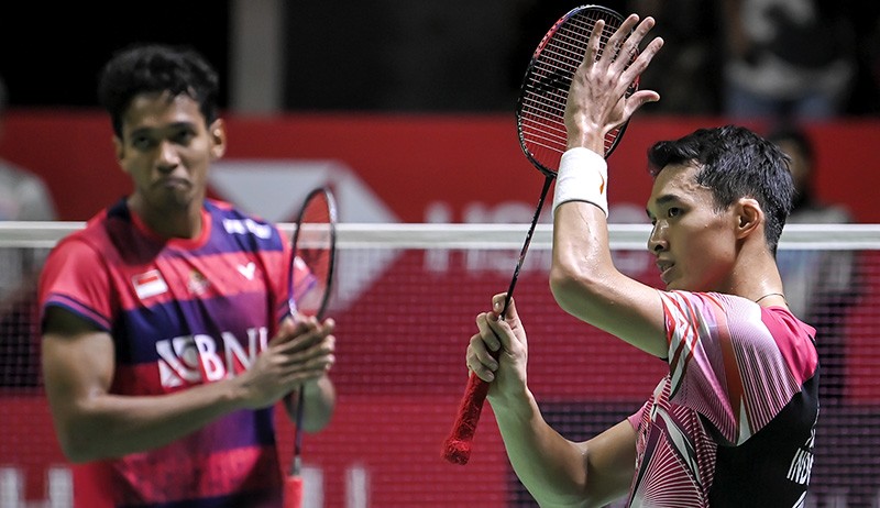 Ekspresi Jonatan Christie Juara Indonesia Masters 2023 - Bagian 2