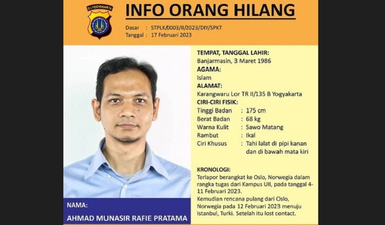 Dosen UII Yogyakarta Diduga Hilang di Turki usai Gempa Dahsyat