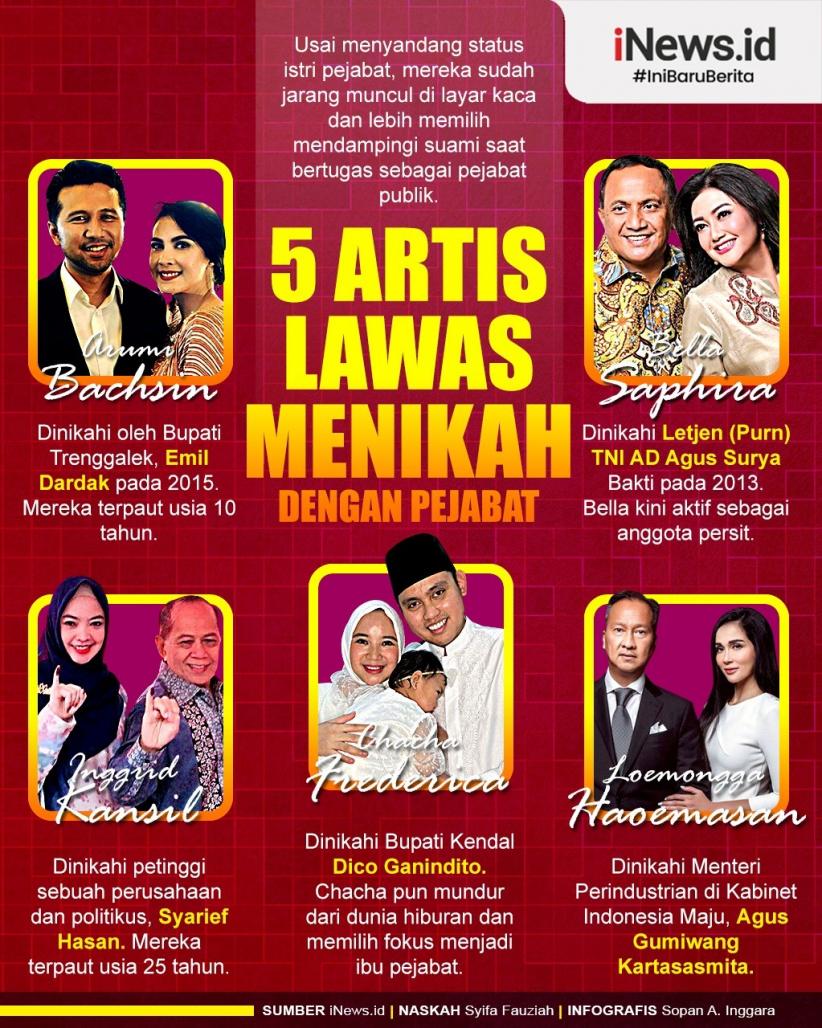Infografis 5 Artis Lawas Menikah dengan Pejabat