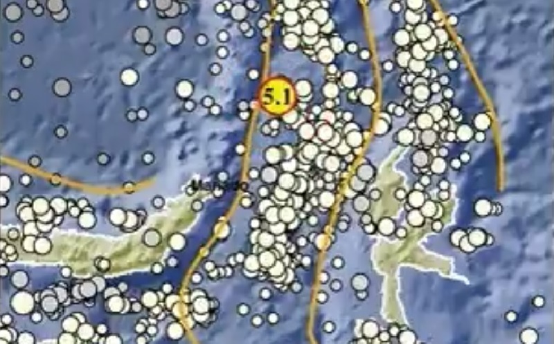 Gempa Terkini M5,1 Guncang Kepulauan Sitaro Sulut