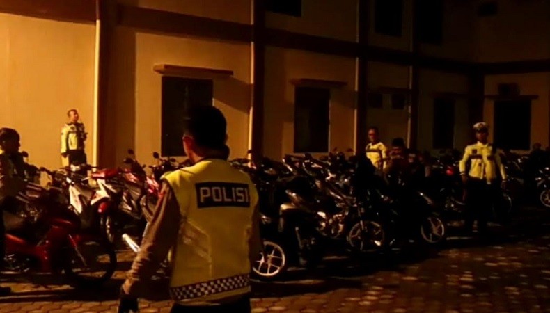 Penggerebekan Arena Balap Liar di Pringsewu, 103 Orang dan 63 Motor Diamankan