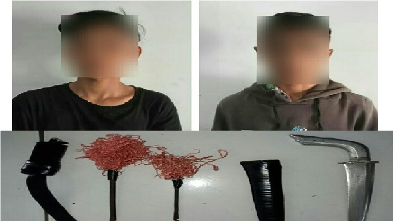 Nongkrong Bawa Badik hingga Panah Wayer, 2 Remaja di Bitung Ditangkap Polisi