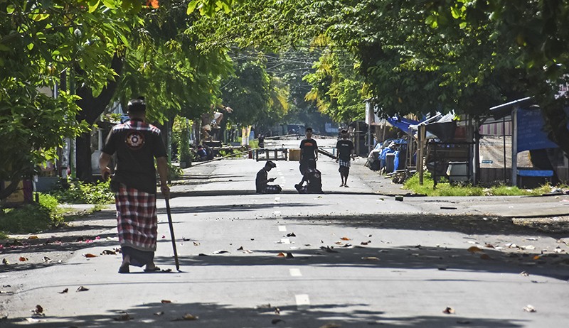 Suasana Hari Raya Nyepi Kota Mataram, Jalanan Dijaga Pecalang - Bagian 1