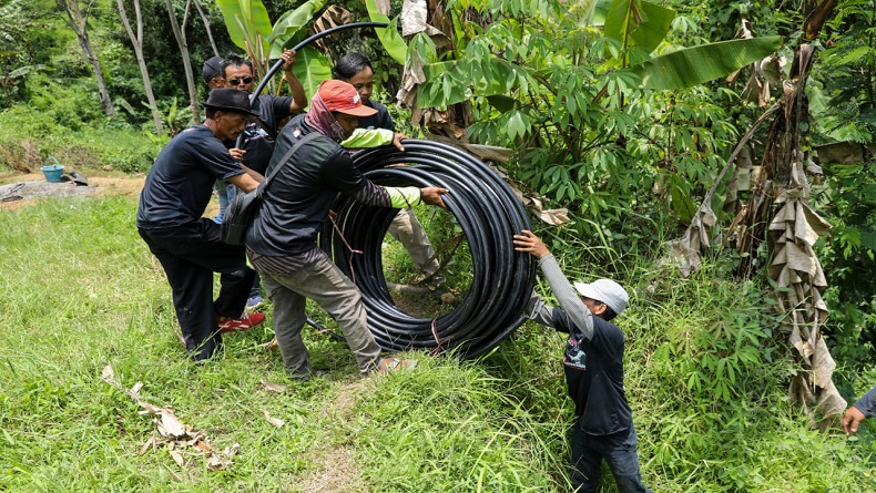 Program Pertanian Berkelanjutan, Instalasi Pengairan Dibangun di Malangbong Garut