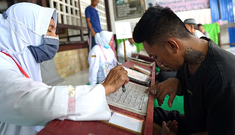 Napi Lapas Gorontalo Ikuti Tadarus Alquran - Bagian 1