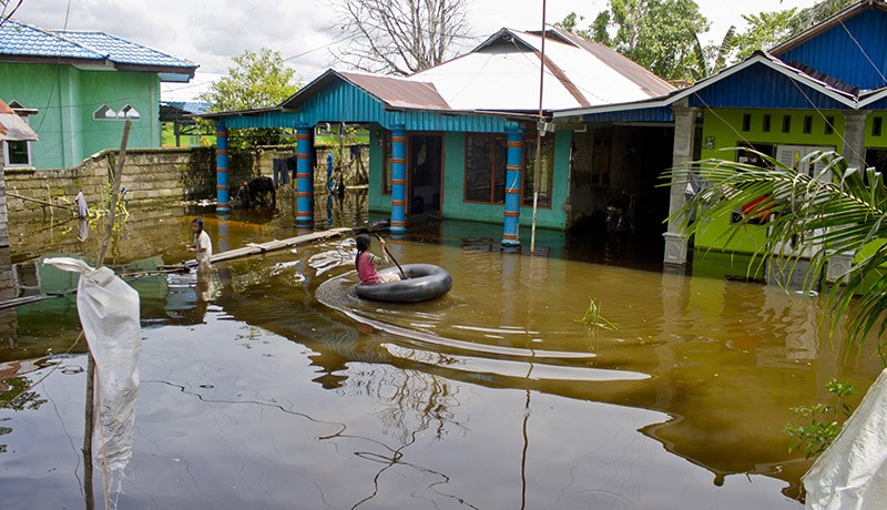 Begini Kondisi Desa Kayu Rabah Kalsel Sudah Sebulan Terendam Banjir - Bagian 1