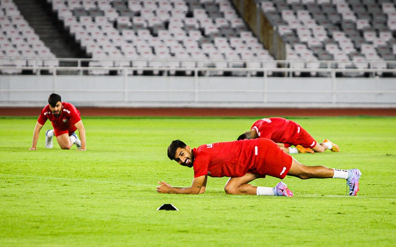 Latihan Timnas Lebanon Jelang Melawan Indonesia di Stadion GBK - Bagian 1