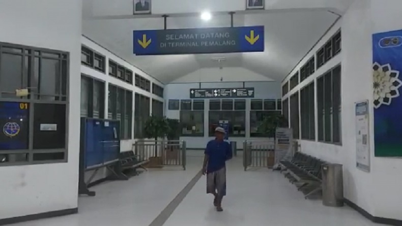 Suasana Arus Mudik di Terminal Induk Pemalang Masih Sepi 
