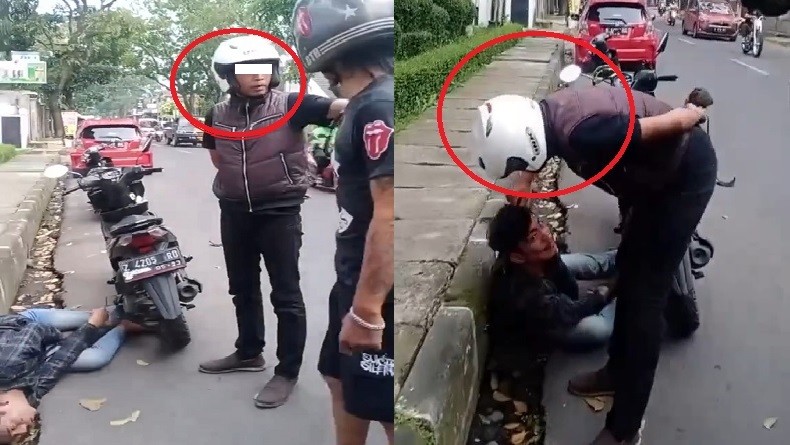 Sadis, Pengendara Motor di Cimahi Dianiaya Pria sampai Kejang-Kejang