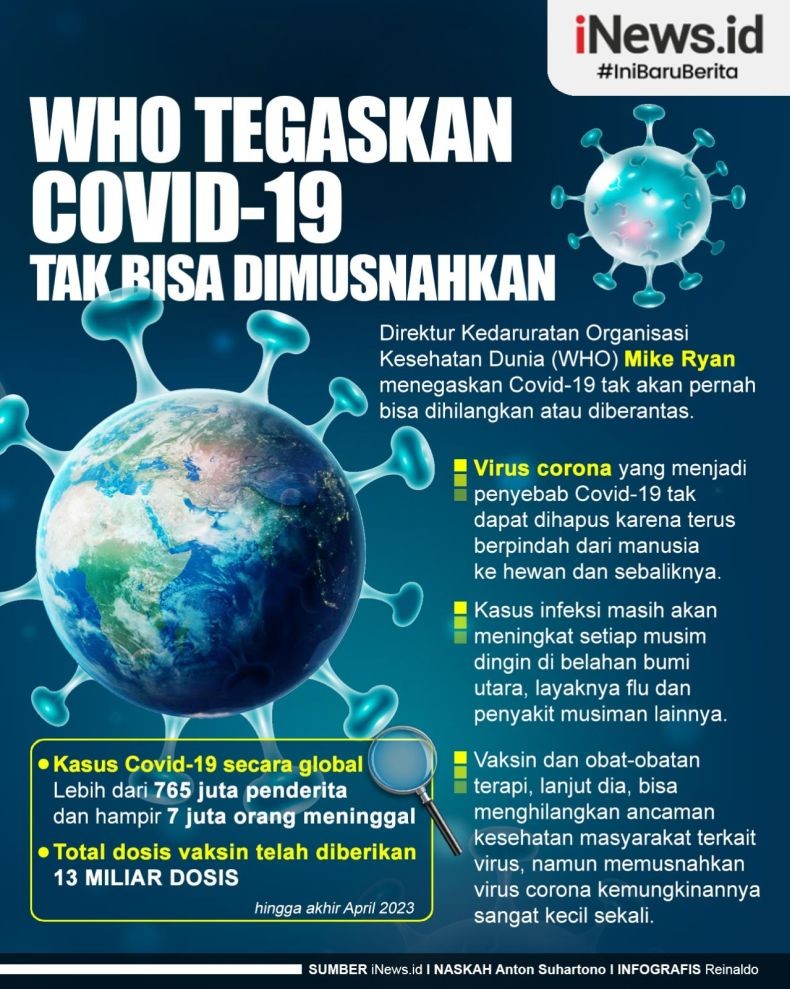 Infografis Covid-19 Tak Akan Pernah Bisa Dimusnahkan