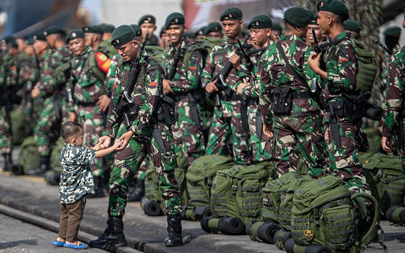 Penyambutan 400 Prajurit TNI usai Betugas 14 Bulan Jaga Perbatasan RI - Bagian 1
