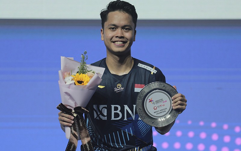 Ekspresi Anthony Ginting Juara Singapore Open 2023 Dapat 59.500 Dolar AS - Bagian 2