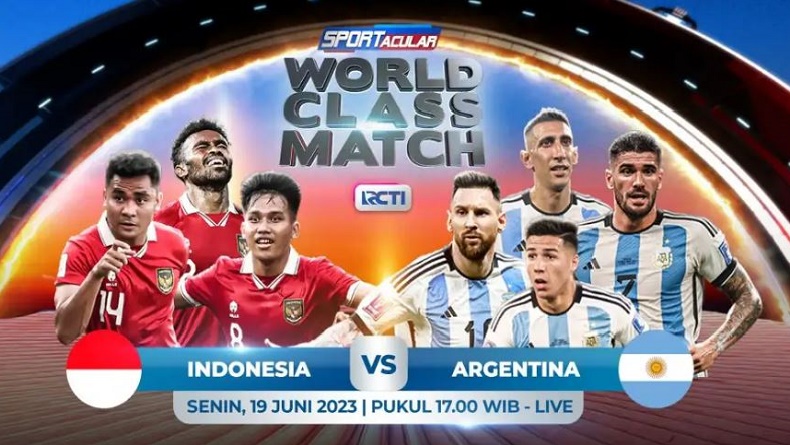 Link Live Streaming Indonesia vs Argentina, Main Malam Ini di RCTI+