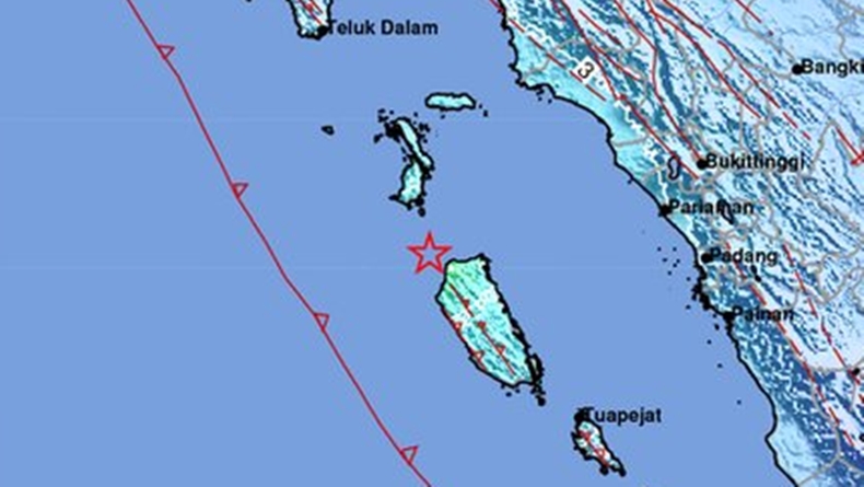 Gempa Terkini M4,2 Guncang Mentawai, Pusat di Laut Kedalaman 22 Km