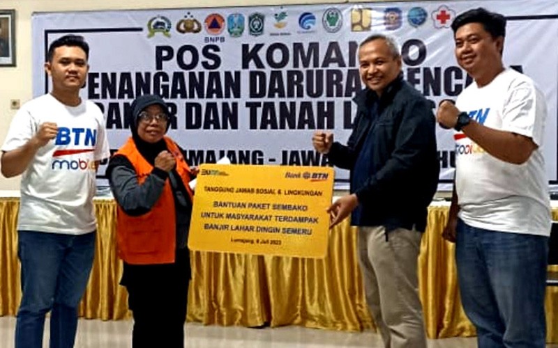 Tanggap Bencana, Bank BTN Berikan Bantuan untuk Warga Lumajang - Bagian 1