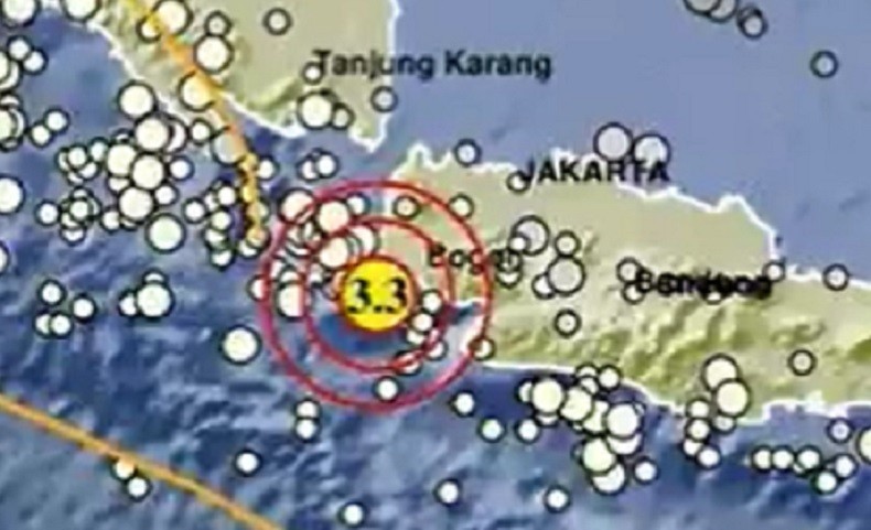 Gempa Hari Ini M 3,3 Guncang Muarabinuangen Banten