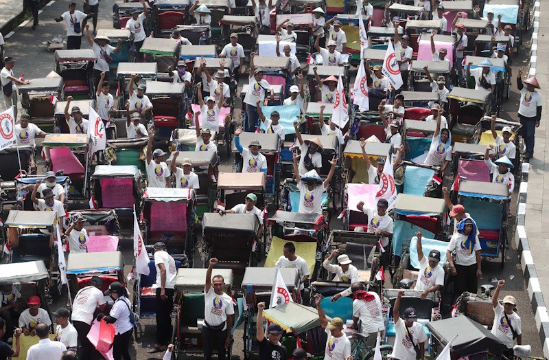 Ratusan Tukang Becak Kota Bogor Deklarasi Dukung Ganjar Pranowo - Bagian 2