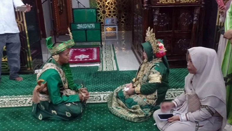 Momen Haru Tahanan Nikah di Polres Sidrap, usai Ijab Kabul Kembali ke Penjara