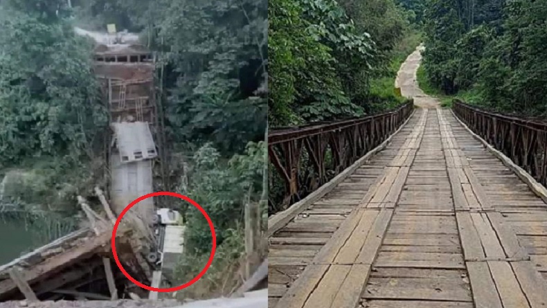 Jembatan Roboh di Tabalong, 7 Orang Tercebur ke Sungai, 1 Dilaporkan Tewas