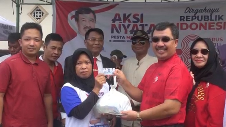Bacaleg Partai Perindo Gelar Program Aksi Nyata Pesta Merah Putih 17 Agustus di Palembang