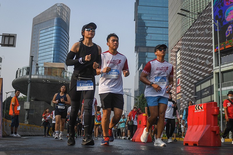 Ribuan Peserta Ikuti Jakarta Half Marathon 2023 - Bagian 1