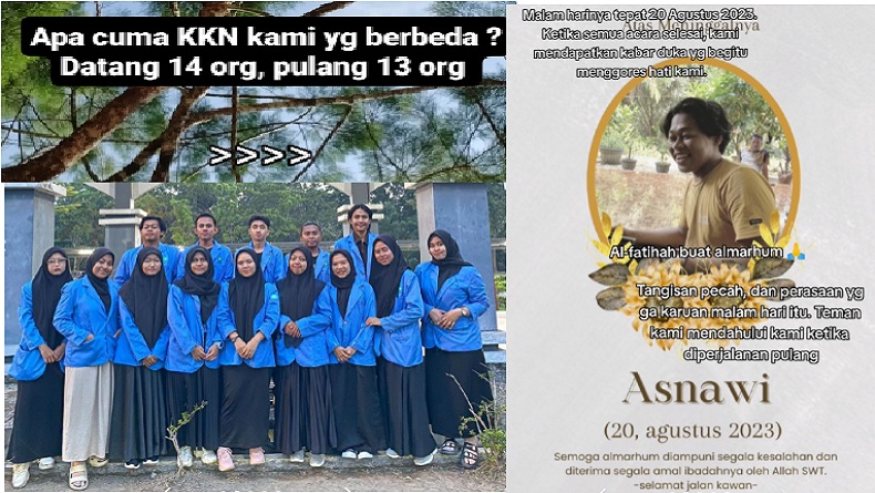 Viral Momen Haru Teman KKN Meninggal gegara Sakit, Datang 14 Orang Pulang Tinggal Ber-13