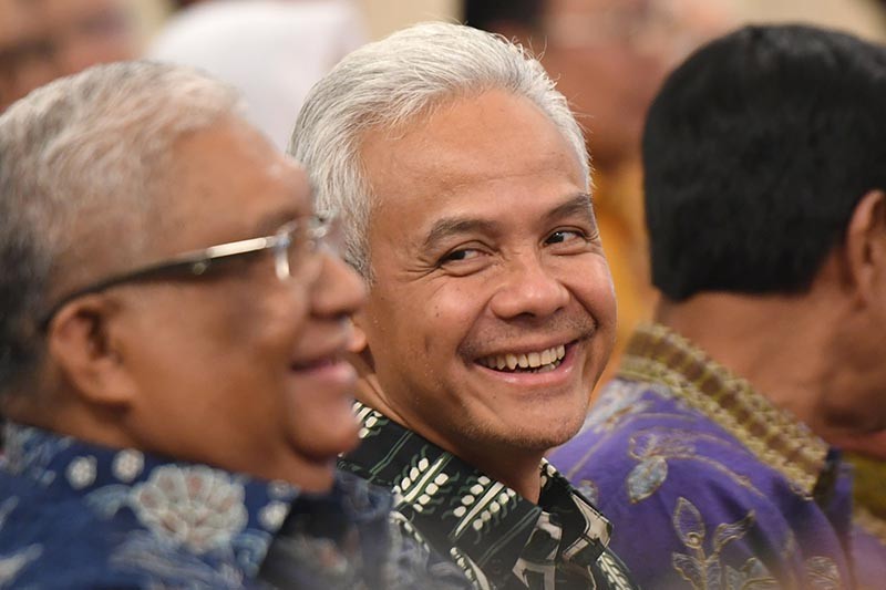 Ganjar Pranowo Hadiri Rakornas Pengendalian Inflasi 2023 di Istana Negara - Bagian 1