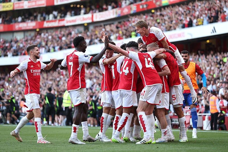 Selebrasi Pemain Arsenal Bungkam Manchester United 3-1 - Bagian 1