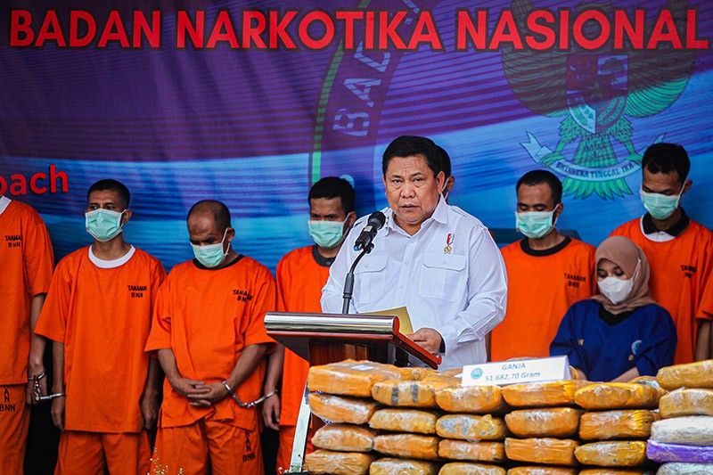 BNN Musnahkan Ratusan Kilogram Barang Bukti Narkotika dari 19 Tersangka - Bagian 2