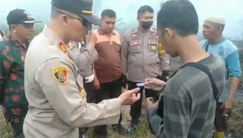 Bapak dan Anak di Muarojambi Ditangkap saat Bakar Lahan Seluas 5 Hektare