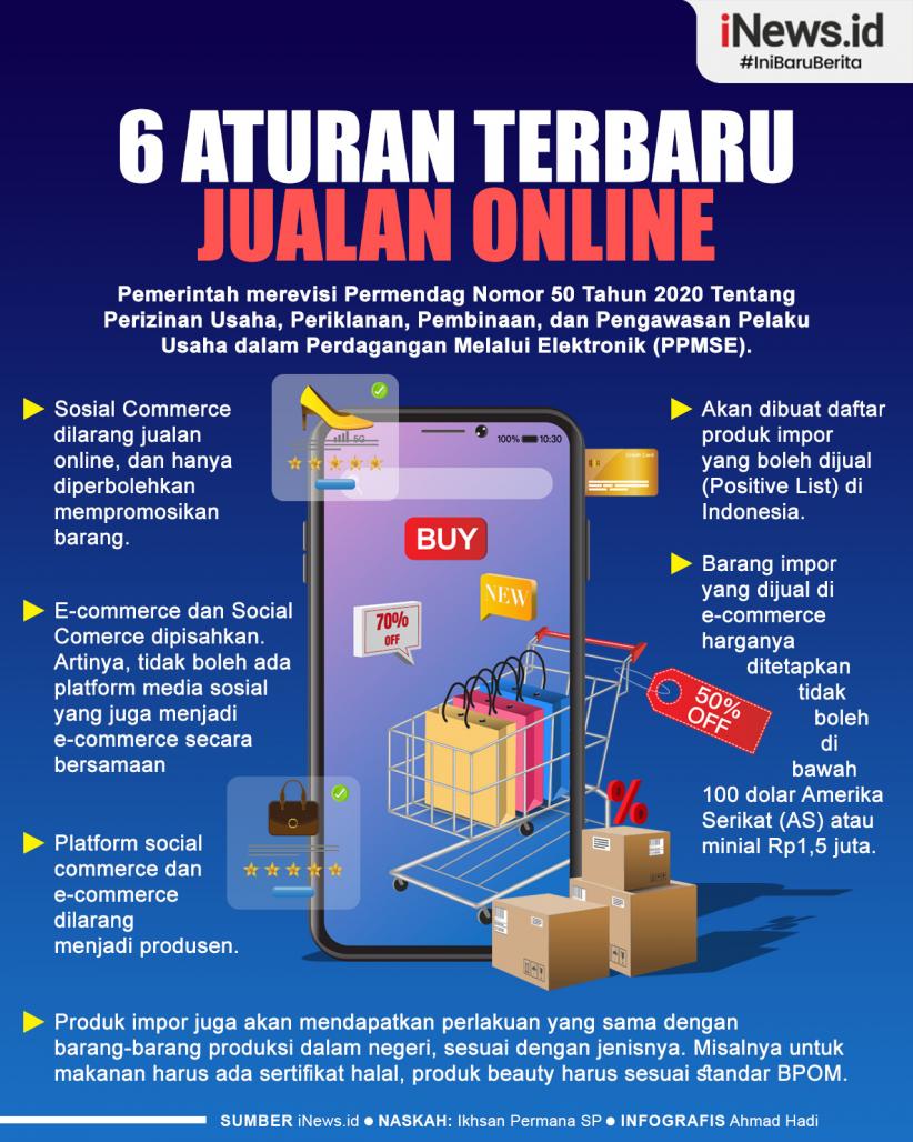Infografis 6 Aturan Terbaru Jualan Online 