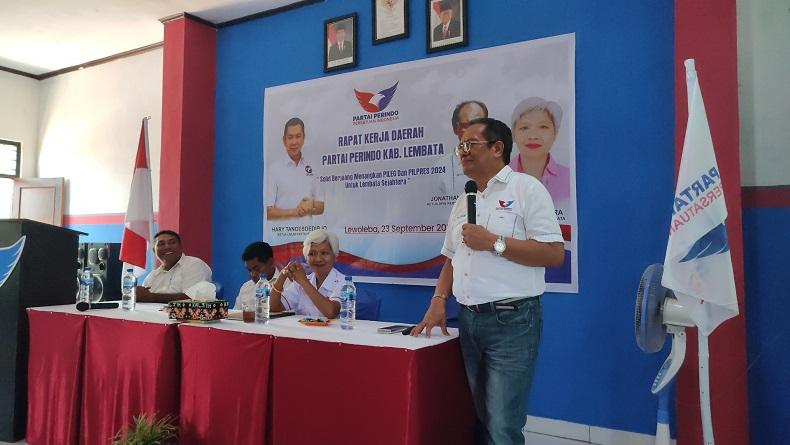 Caleg DPR dari Partai Perindo Karolus Karni Lando Hadiri Rakerda di Lembata