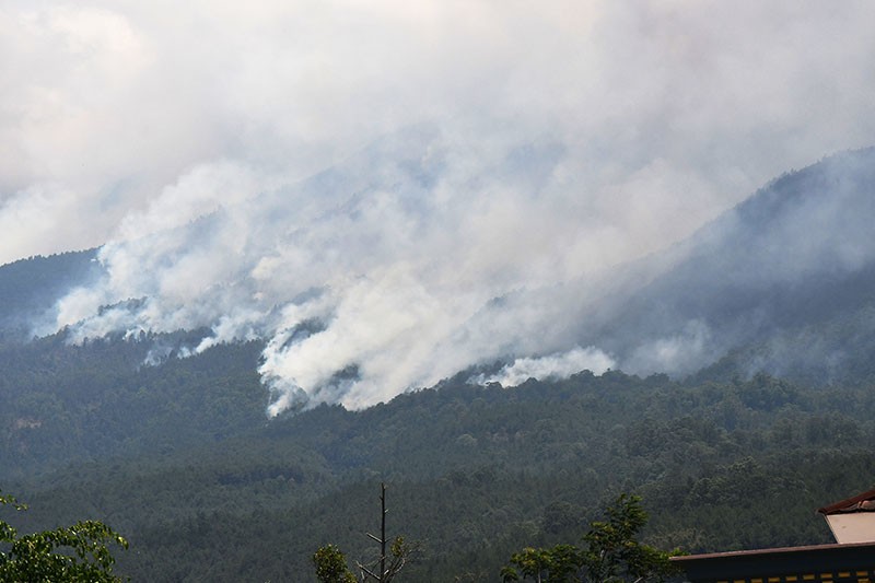 Asap Kebakaran Hutan Gunung Lawu Membubung Tinggi - Bagian 1