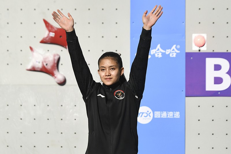 Ekspresi Atlet Panjat Tebing Indonesia Desak Made Raih Medali Emas Asian Games - Bagian 4