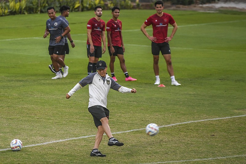 Melihat Latihan Timnas Indonesia Jelang Melawan Brunei Darussalam - Bagian 4