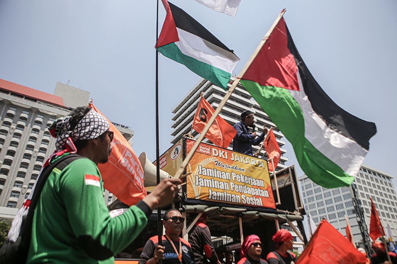 Aksi Desak PBB Hentikan Perang Israel dan Palestina - Bagian 1