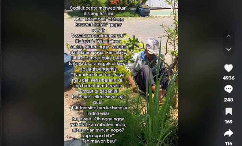 Viral Kakek di Pasuruan Keliling Cari Kerja demi Hadiah Cucu yang Akan Dikhitan 