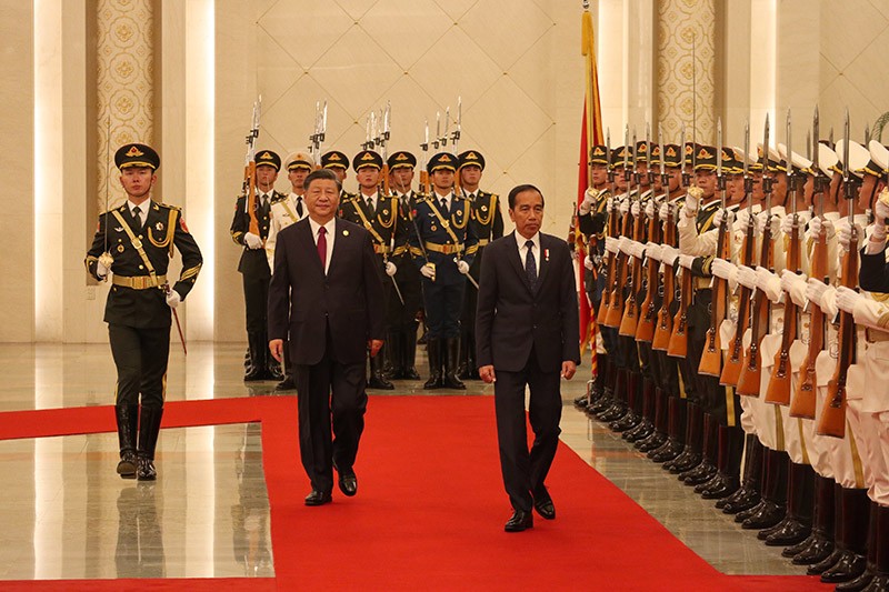 Presiden Jokowi dan Presiden China Xi Jinping Inspeksi Pasukan  - Bagian 1