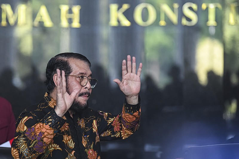 Ekspresi Anwar Usman Dipecat dari Ketua MK - Bagian 3