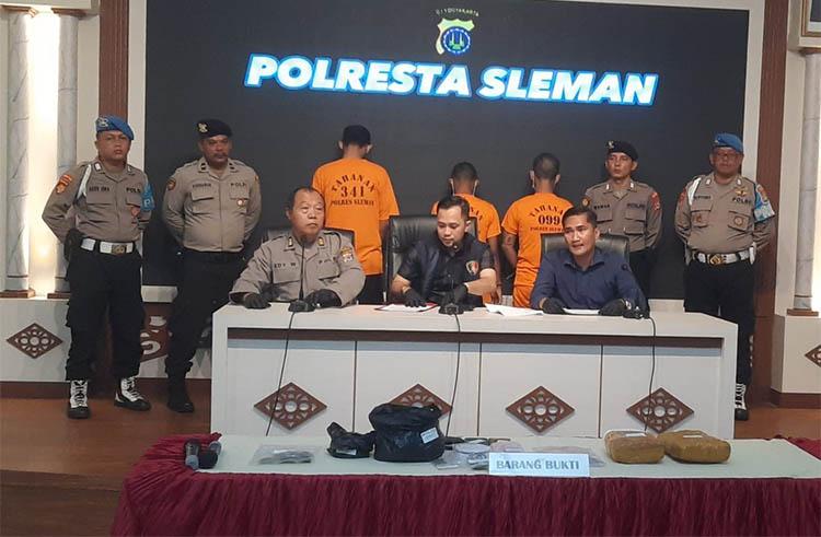 Polres Sleman Bongkar Peredaran Narkotika, 3 Pelaku Ditangkap